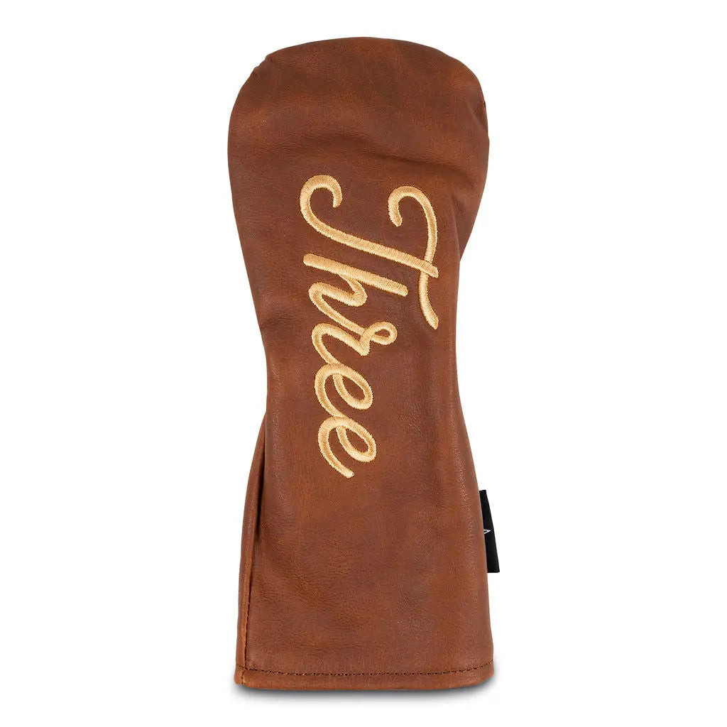 THREE - WHISKEY LEATHER FW HEADCOVER Ace of Clubs Golf Co.