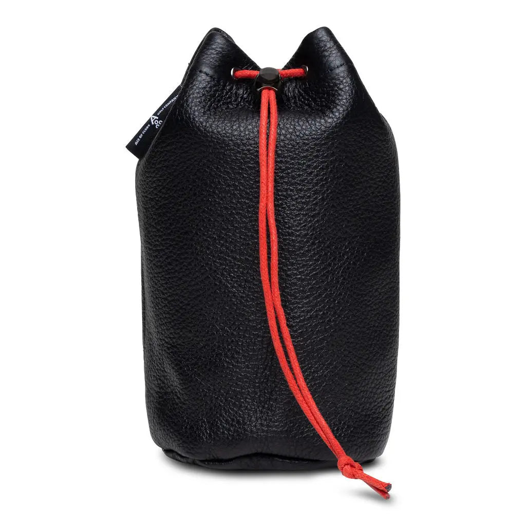 BLACK LEATHER VALUABLES POUCH - Premium Valuables Pouch from Ace of Clubs Golf Co. - Just $59.00! Shop now at Ace of Clubs Golf Company