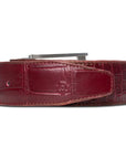 BLOOD RED ALLIGATOR BELT - Premium Genuine Alligator Belt from Ace of Clubs Golf Co. - Just $399.00! Shop now at Ace of Clubs Golf Company