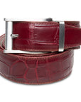 BLOOD RED ALLIGATOR BELT - Premium Genuine Alligator Belt from Ace of Clubs Golf Co. - Just $399.00! Shop now at Ace of Clubs Golf Company