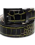 BLACK & LIME ALLIGATOR BELT - Premium ONE-SIDED BELT from Ace of Clubs Golf Co. - Just $109.00! Shop now at Ace of Clubs Golf Company