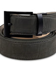GRAY SUEDE EMBOSSED ALLIGATOR BELT Ace of Clubs Golf Co.