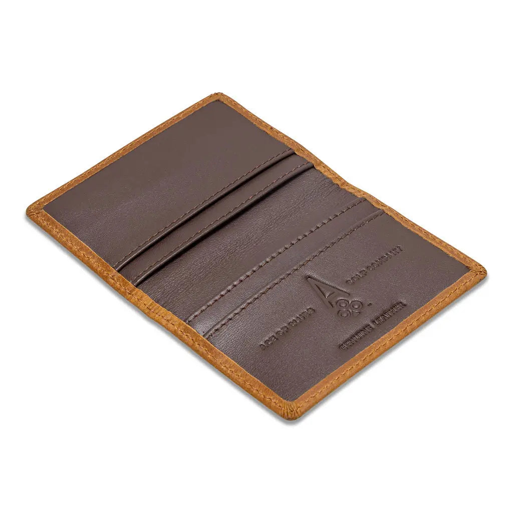 TAN LEATHER CARD CASE Ace of Clubs Golf Co.