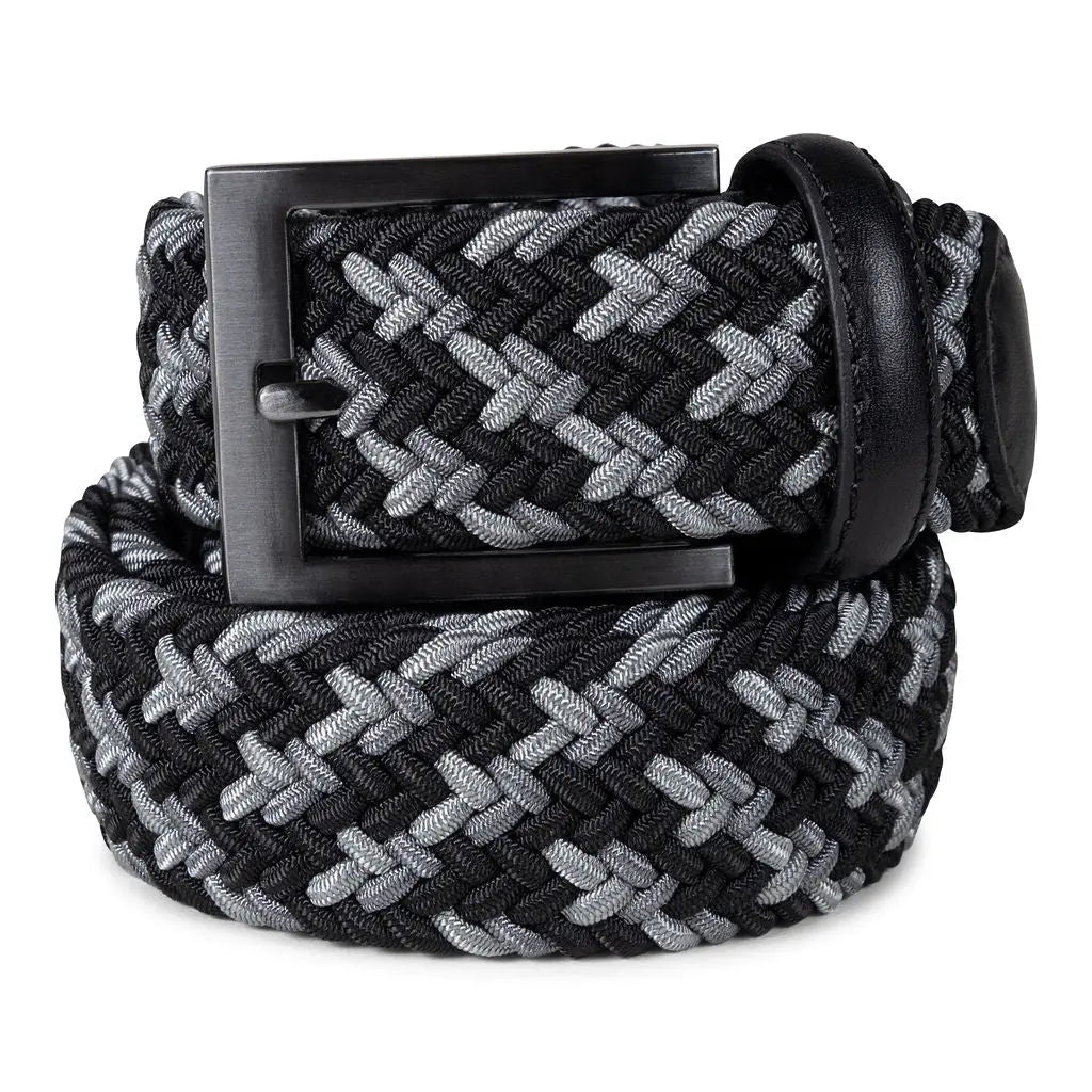 GRAY & BLACK GOLFKNIT BELT Ace of Clubs Golf Co.