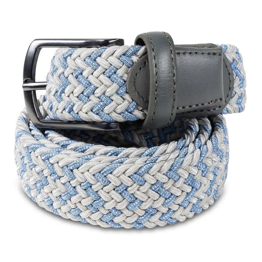 GRAY & BLUE GOLFKNIT BELT Ace of Clubs Golf Co.