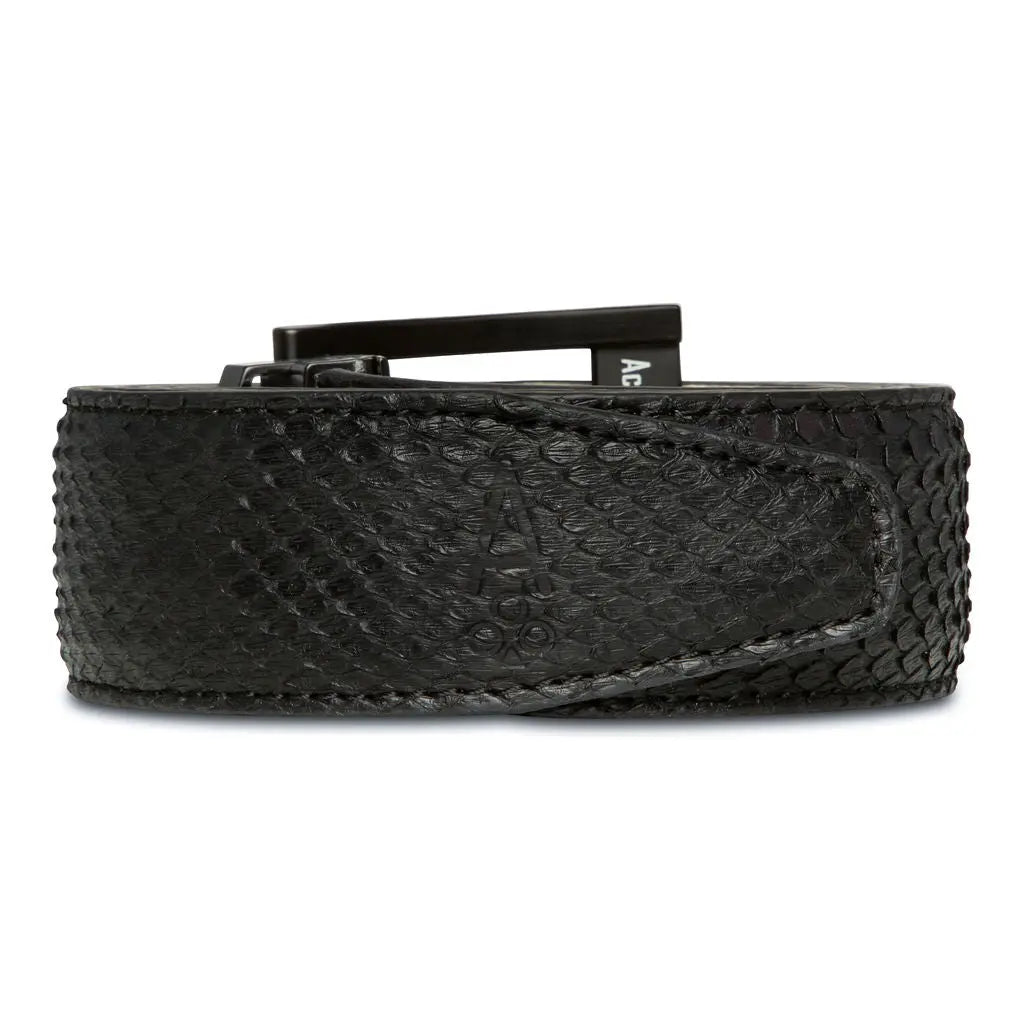 BLACK PYTHON - Premium Genuine Python Belt from Ace of Clubs Golf Co. - Just $199.00! Shop now at Ace of Clubs Golf Company